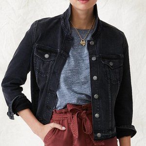 Maurices Washed Black Denim Jacket w/Pockets